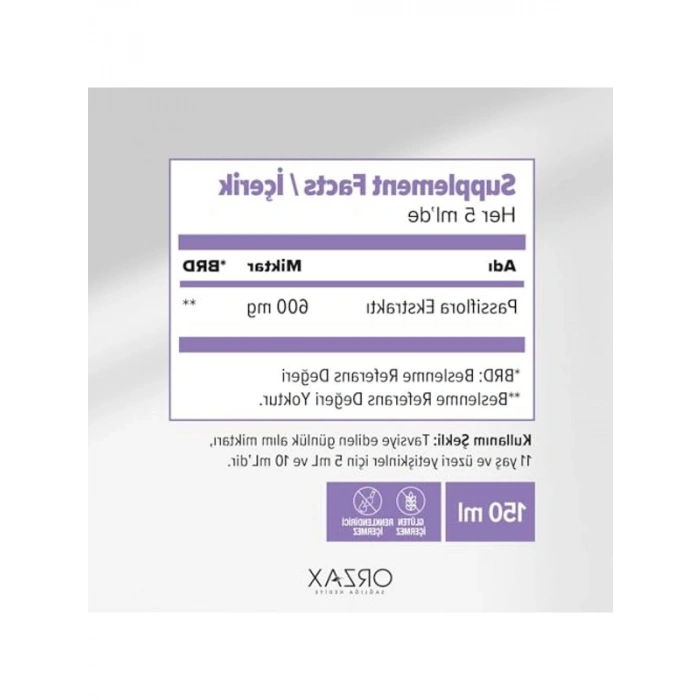 150 ml Passiflora Takviye Edici Gıda Şurubu
