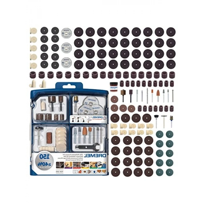 150 Parça Çok Amaçlı Aksesuar Seti, Dremel SpeedClic Uyumlu