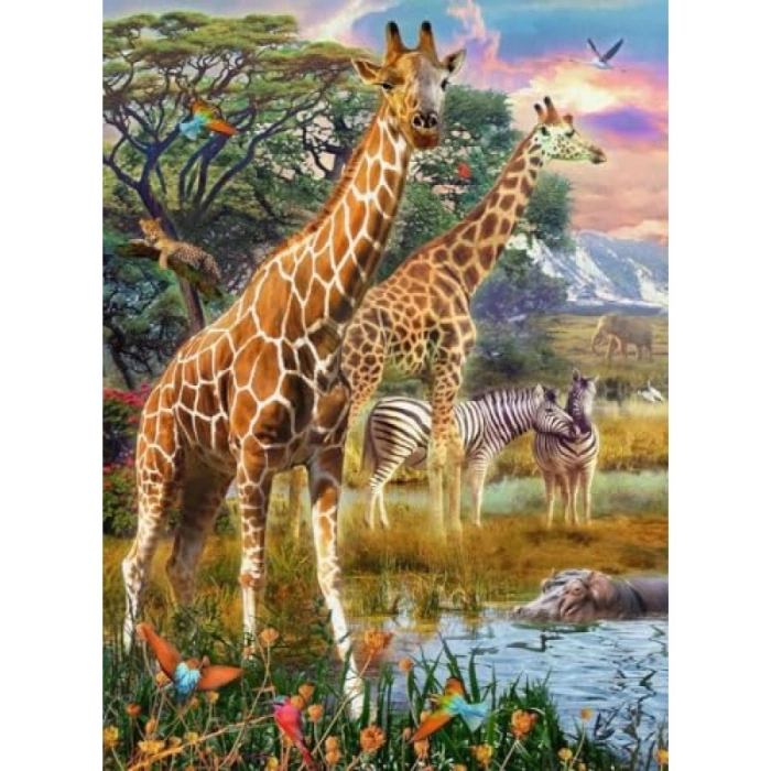 150 Parça Zürafa Temalı Puzzle