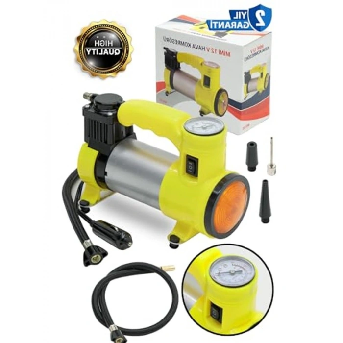 150 PSI Dakikada 80 Lt Lastik Şişirme Kompresörü - 12V Güç