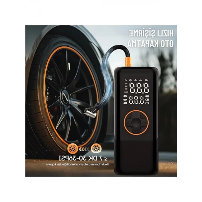 150 PSI Hava Kompresörü, 4500 mAh Taşınabilir Araç Lastik Pompası
