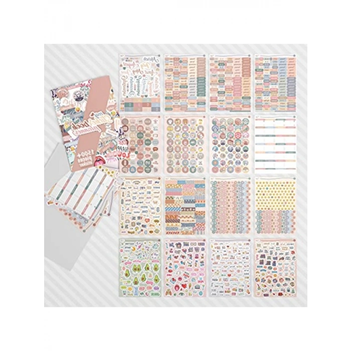 1500+ Adet Planlayıcı Çıkartma Seti