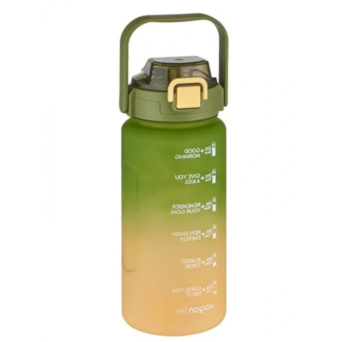 1500 ml Motivasyon Matarası - Çift Renk ve Pipetli