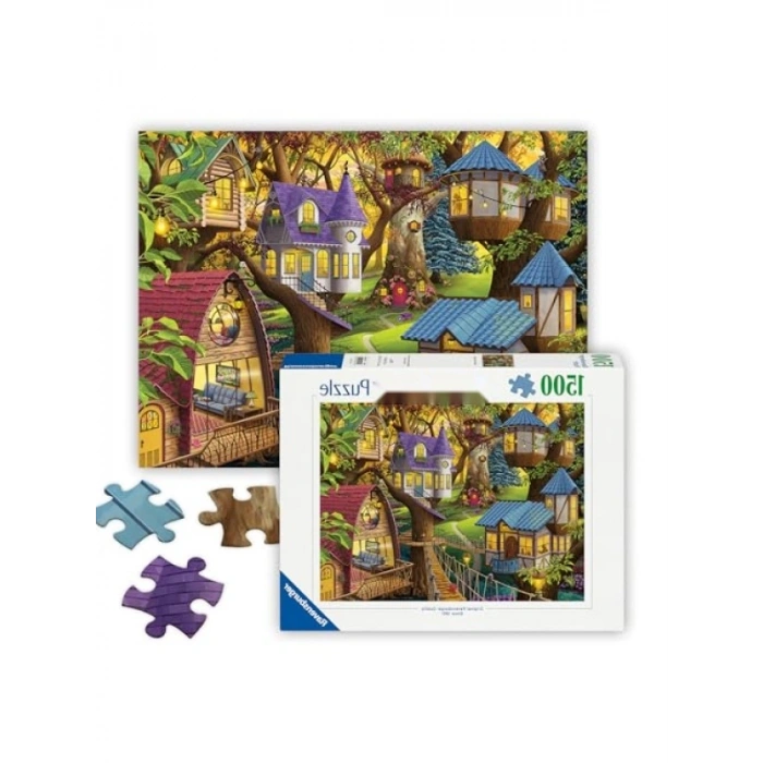 1500 Parça Ağaçlarda Alacakaranlık Temalı Puzzle