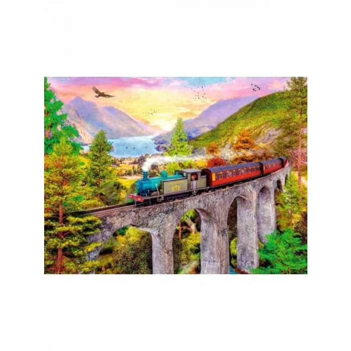 1500 Parçalı Tren Temalı Yapboz, Eğlenceli Aktivite