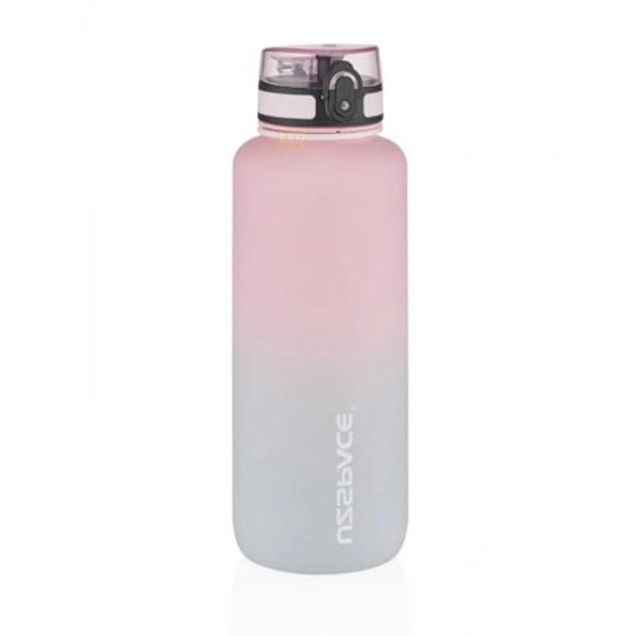 1500ml Kapasiteli Motivasyonel Su Matarası, Pembe-Gri Renk Seçenekleri