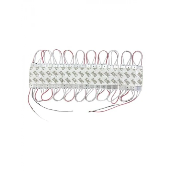 1.5w 12v Mercekli Modül Led Seti, 20 Adet Beyaz Işık ile