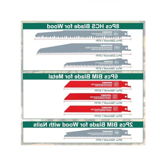 16 Adet Testere Bıçağı Seti - Metal, Ahşap ve Çivi Kesme