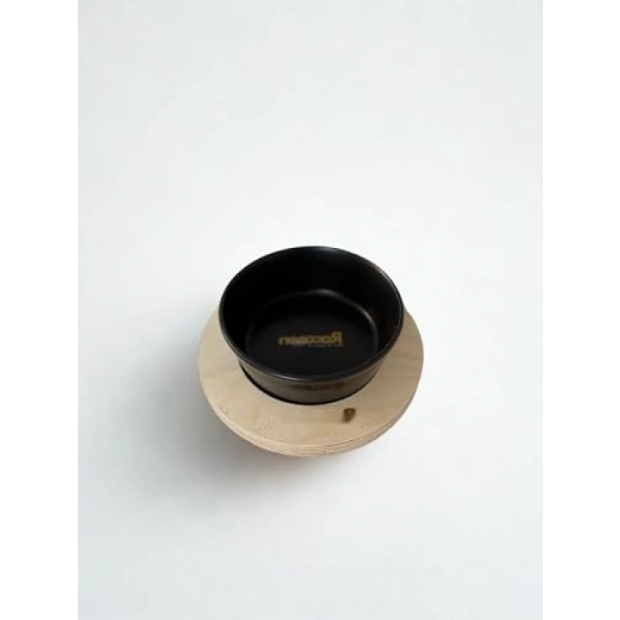 16 Cm Tek Tablalı Siyah Seramik Mama ve Su Kabı