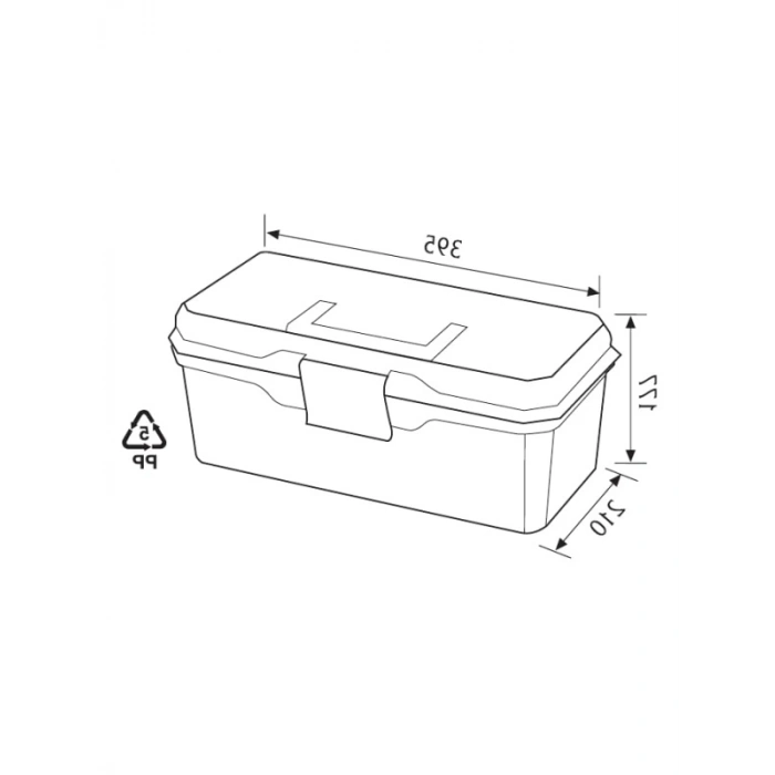16 Eko Metal Takım Çantası - Siyah