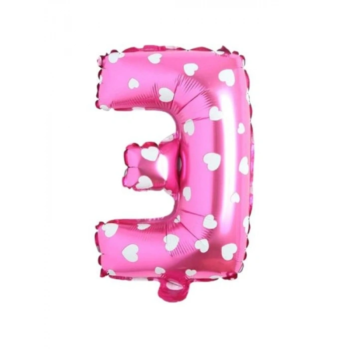 16 İnç Pembe Kalpli Renk Folyo Balon