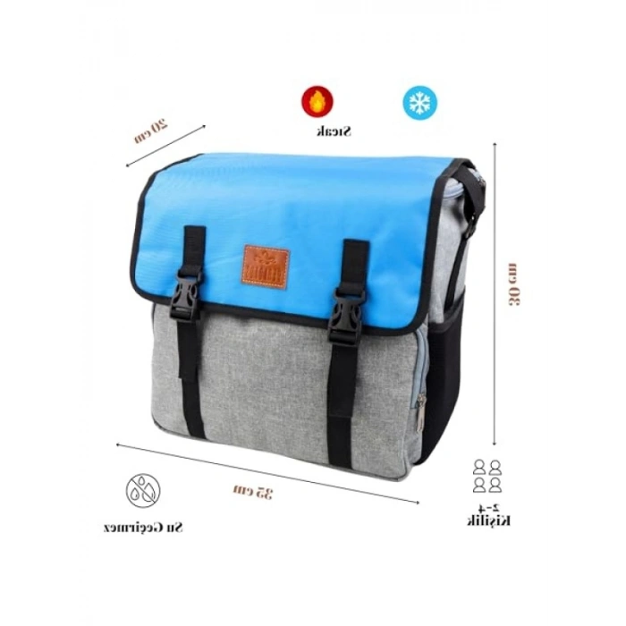 16 Litre Kapasiteli Yalıtımlı Termos Çanta - Gri