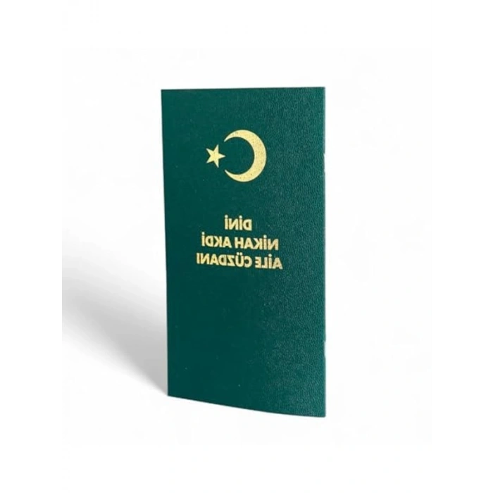 16 Sayfa Dini Nikah Akdi Cüzdanı, Altın Varak Baskılı Tasarım