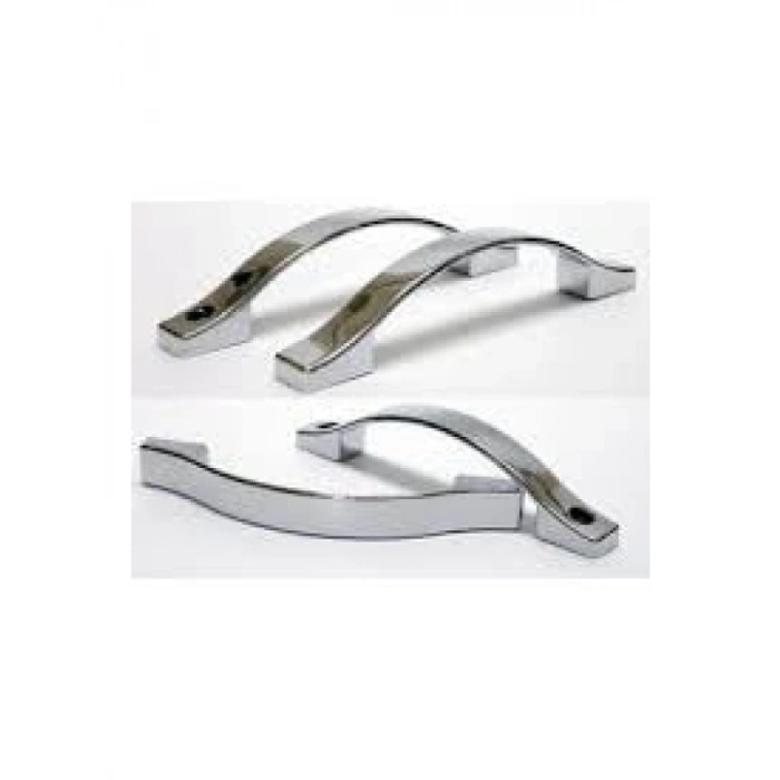 160 mm Cam Duşakabin Ay Kulp - Krom Renk