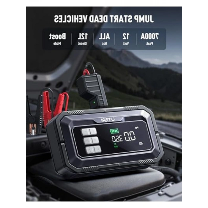 16000mAh Jump Starter, Akü Takviye ve Lastik Şişirme