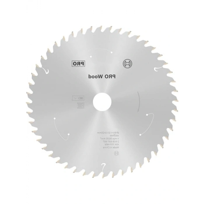 165 x 20 x 1,5 mm Ahşap Daire Testere Bıçağı (48 Diş)