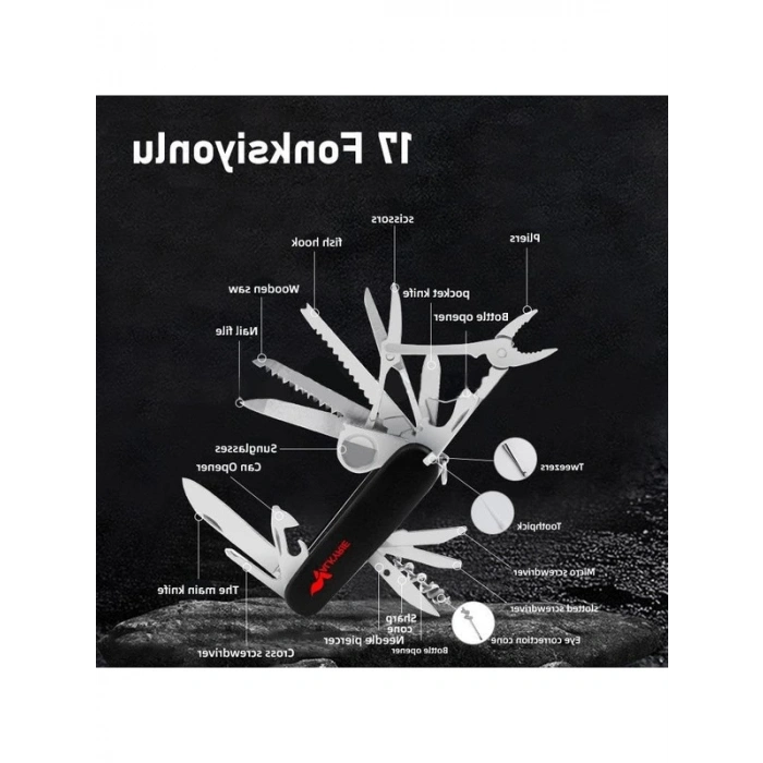 17 Fonksiyonlu Çok Amaçlı Multitool Çakı, Profesyonel Kullanım için Tasarlandı