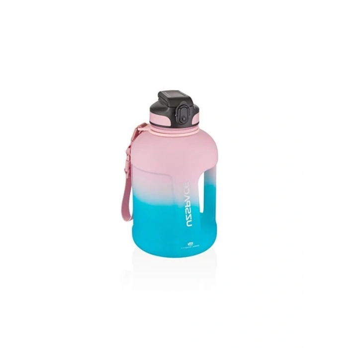 1700 ml Motivasyon Su Matarası, Çift Renkli ve Askılı