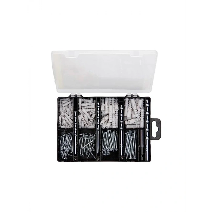 173 Parça Aksesuar ve Sabitleme Seti, Matkap Ucu, Vidalama Ucu, Vida, Dübel