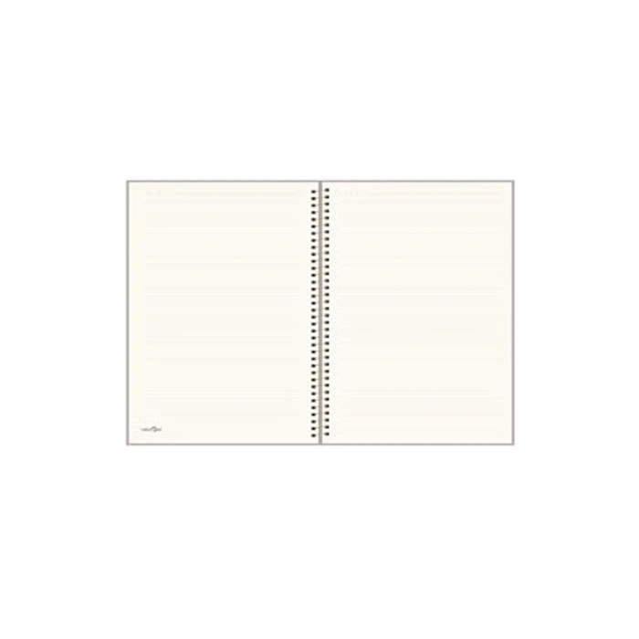 17x24 cm Lila Çizgili Defter, Puantiyeli Tasarım ile