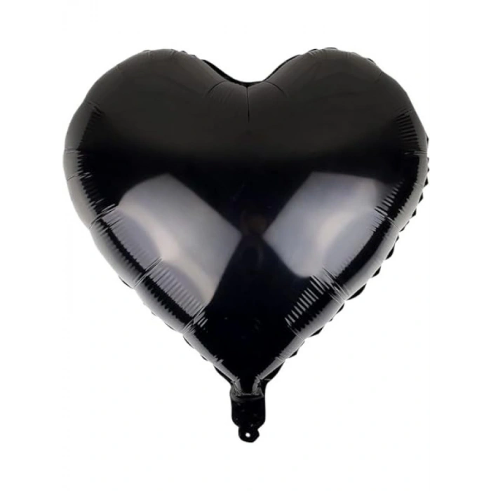 18 İnç Kalp Şeklinde Siyah Folyo Balon