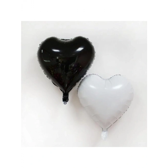 18 İnç Kalp Şeklinde Siyah Folyo Balon