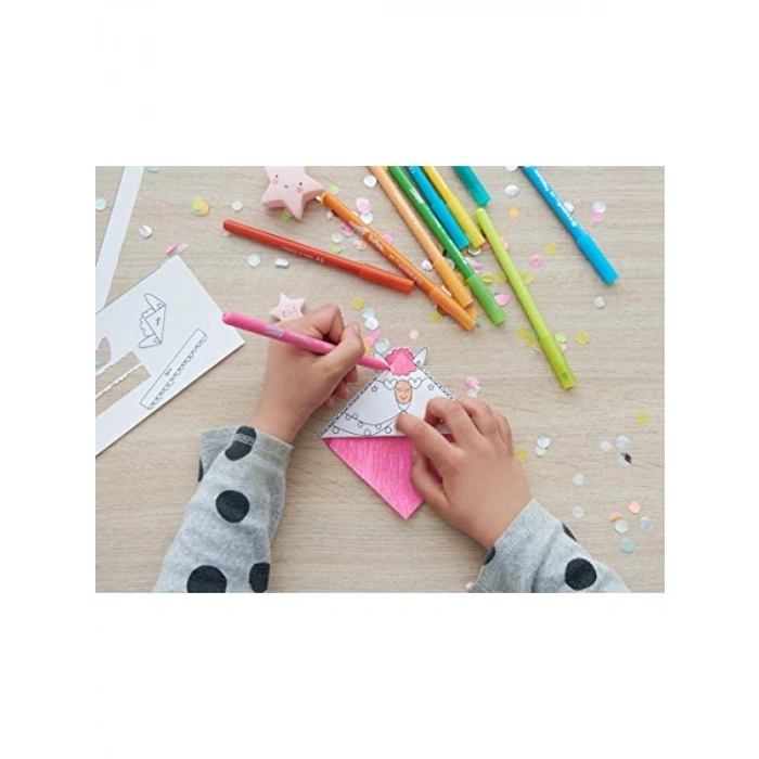 18li İnce Uçlu Keçeli Kalem Seti