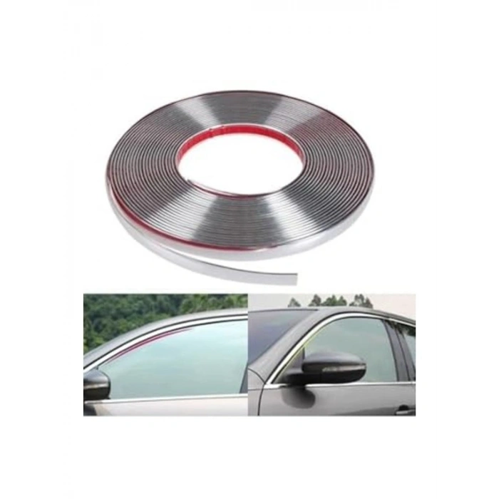 18 mm 3D dekoratif krom şerit, 3 metre ile uyumlu, panjur için ideal