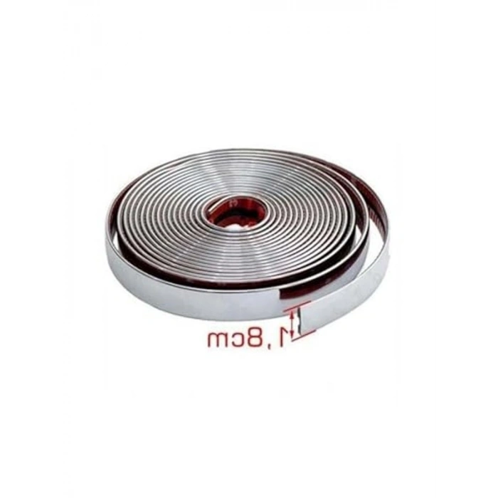 18 mm 3D dekoratif krom şerit, 3 metre ile uyumlu, panjur için ideal
