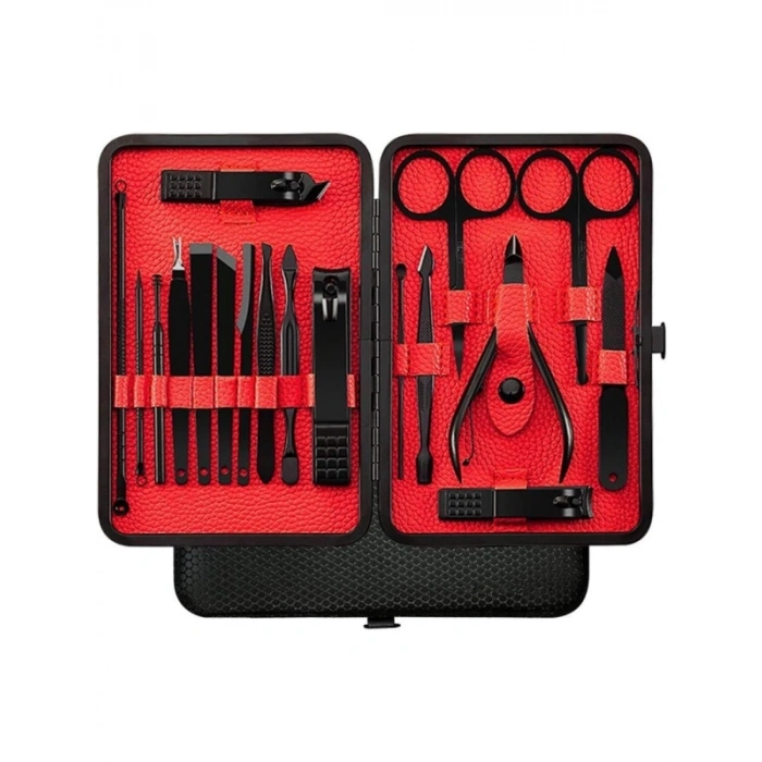 18 Parça Manikür Pedikür Seti - Paslanmaz Çelik