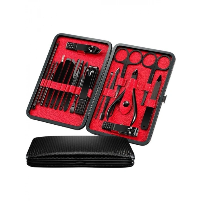 18 Parça Manikür Pedikür Seti - Paslanmaz Çelik