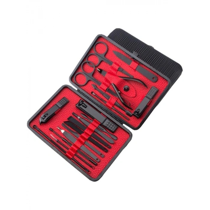 18 Parça Manikür Pedikür Seti - Paslanmaz Çelik