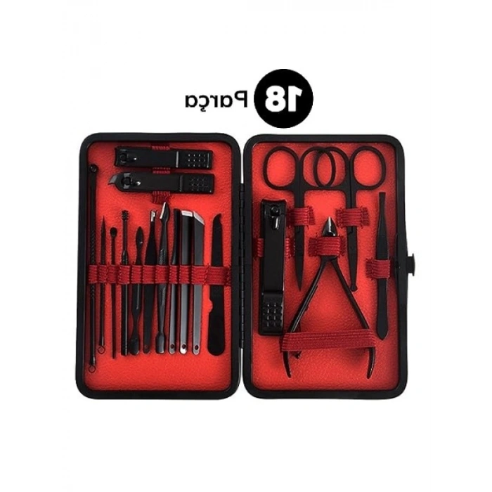 18 Parça Taşınabilir Manikür Pedikür Seti