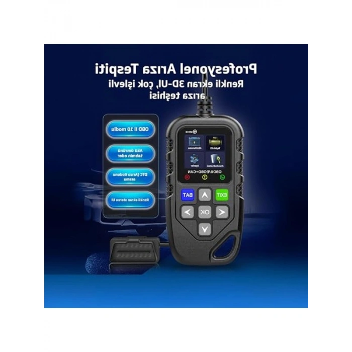 1.8 Renkli Ekranlı OBDII/EOBD Araç Arıza Tespit ve Silme Cihazı