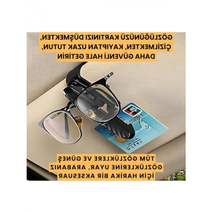 180 Derece Döner Klipsli Araç İçi Gözlük Tutucu