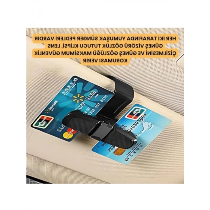 180 Derece Döner Klipsli Araç İçi Gözlük Tutucu