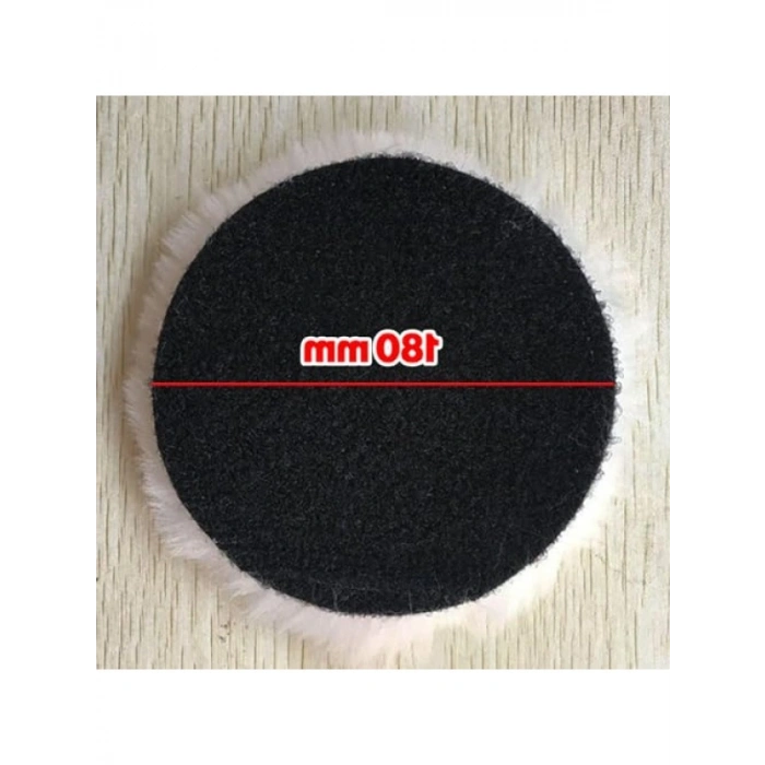 Ø 180 mm Cırt Tabanlı Yün Ped - Pasta Cila Polisaj Süngeri
