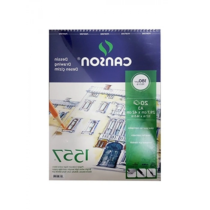 180Gr A3 Üstten Spiralli Resim Defteri, 20 Yapraklı