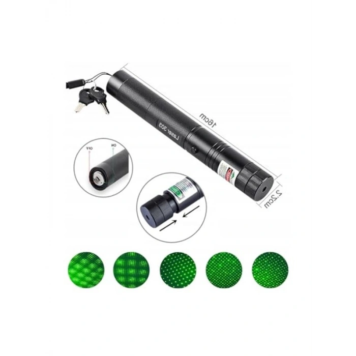 18650 PİLLİ ŞARJLI YEŞİL LAZER (5264)          [ A]