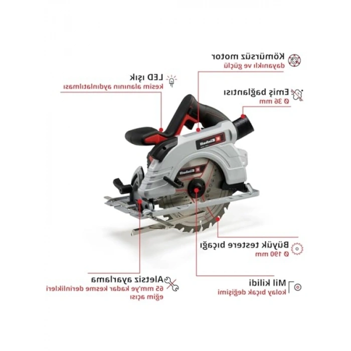 18V Akülü Daire Testere, 190 mm Bıçak
