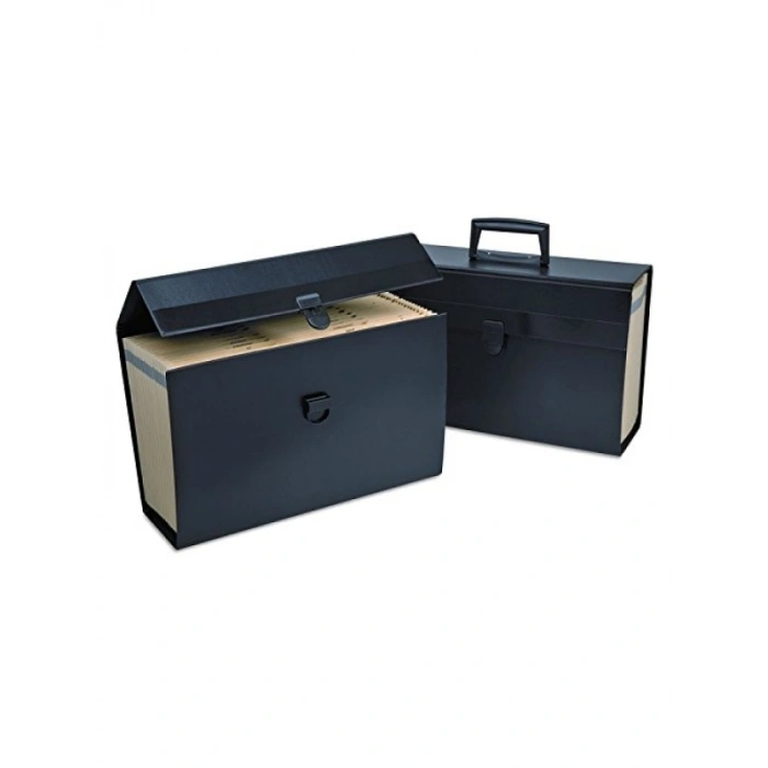 19 Bölmeli Portafile Organizer, Siyah, A4 Boyut