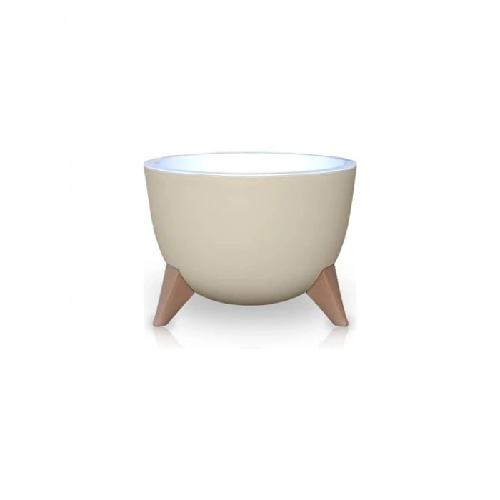 19 cm delikli süzgeçli ayaklı küre çiçek saksısı, 2 litre