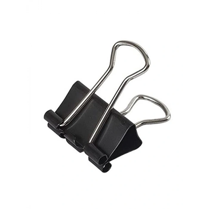 19 mm Binder Clips, 12li Paket, Metalik Tasarım