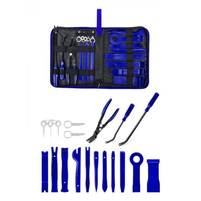 19 Parça Çantalı Oto Teyp Trim Sökme Aparatı Seti