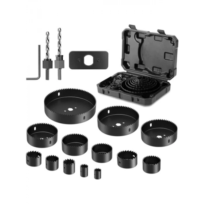 19 Parça Delik Testere Seti - 13 Testere Bıçağı ile