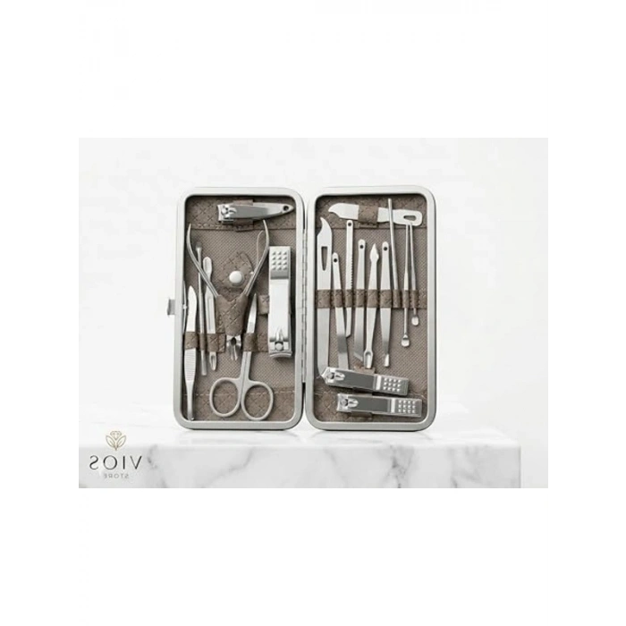 19 Parça Paslanmaz Çelik Manikür ve Pedikür Seti