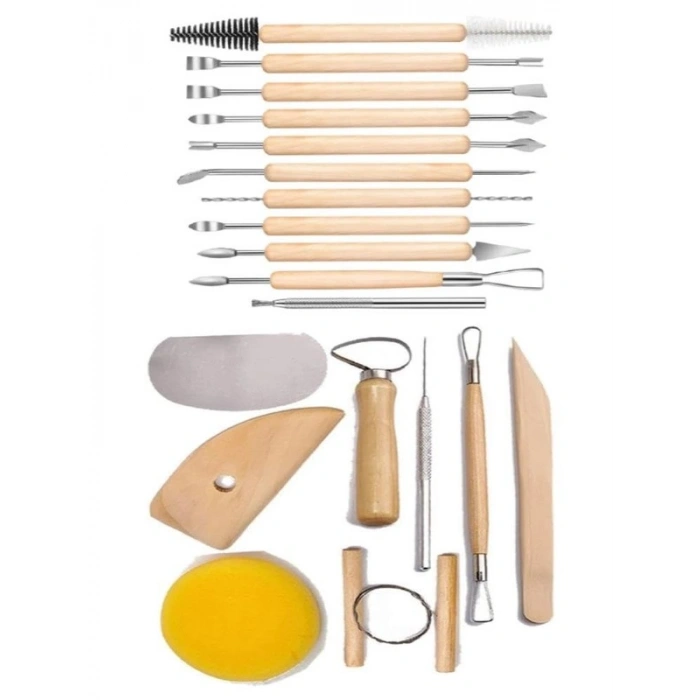 19 Parça Seramik ve Çömlek Şeillendirme Seti, Hobi İçin