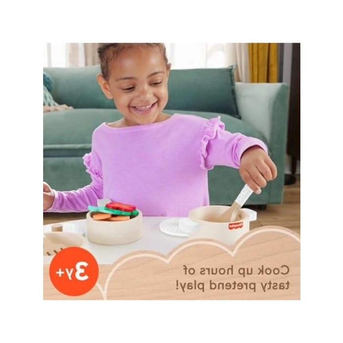19 Parçalı Ahşap Mutfak Seti, Okul Öncesi Çocuklar için