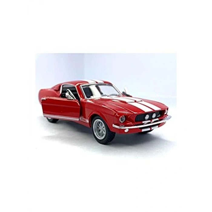 1967 Shelby GT-500 model araba, 1:38 ölçek, kırmızı renk