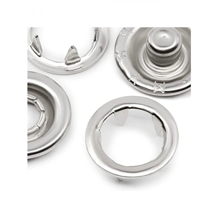 2 Açık Halka Çıtçıt Seti, Boyut 16, 60 Takım